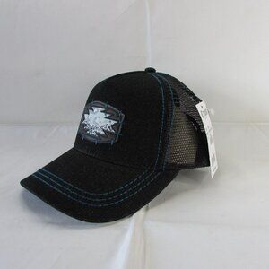 NWT Cruel Denim Women's Faux Patch Trucker Snapback Cap Hat - Black Aztec